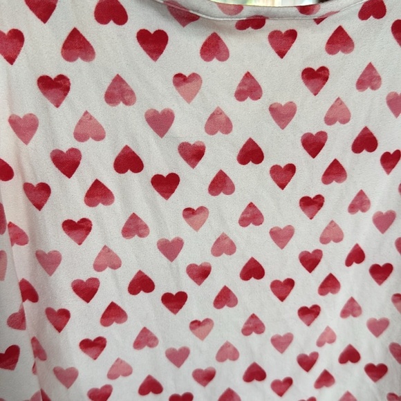 JESSICA SIMPSON PJ RED HEART VALENTINE LACE TOP SIZE LARGE - Picture 2 of 8